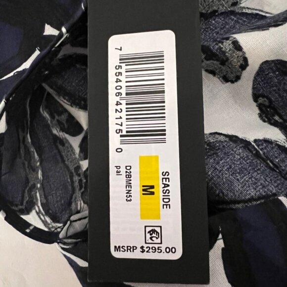 NWT DONNA KARAN SEASIDE Floral Print V neck Peplum Hem Elastic Cuffs Blouse Sz M - Picture 13 of 16